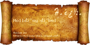 Hollósy Ábel névjegykártya