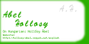 abel hollosy business card