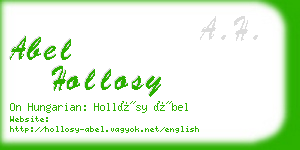 abel hollosy business card
